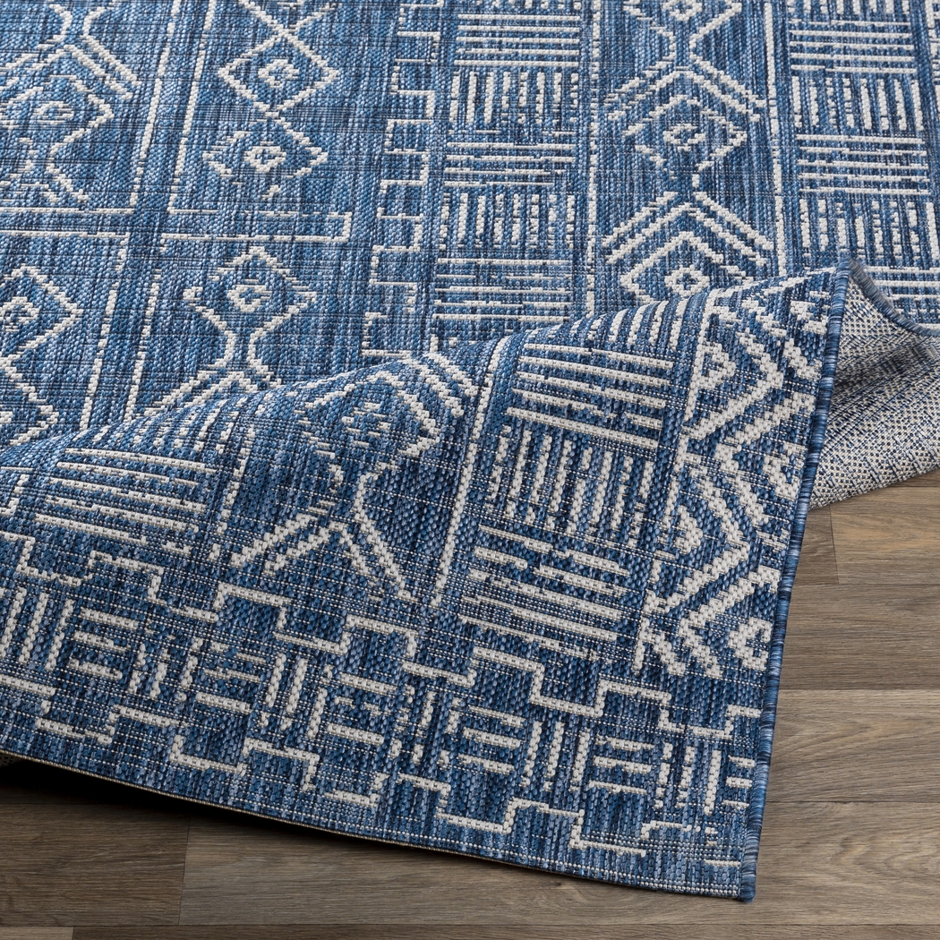 Alturas Blue 7'10 x 10'2 Indoor/Outdoor Rug - Thumbnail - Image 5