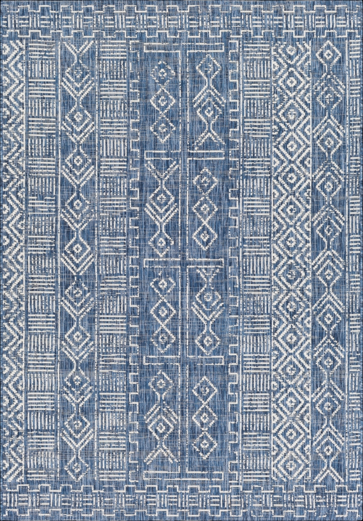 Alturas Blue 7'10 x 10'2 Indoor/Outdoor Rug - Thumbnail - Image 1