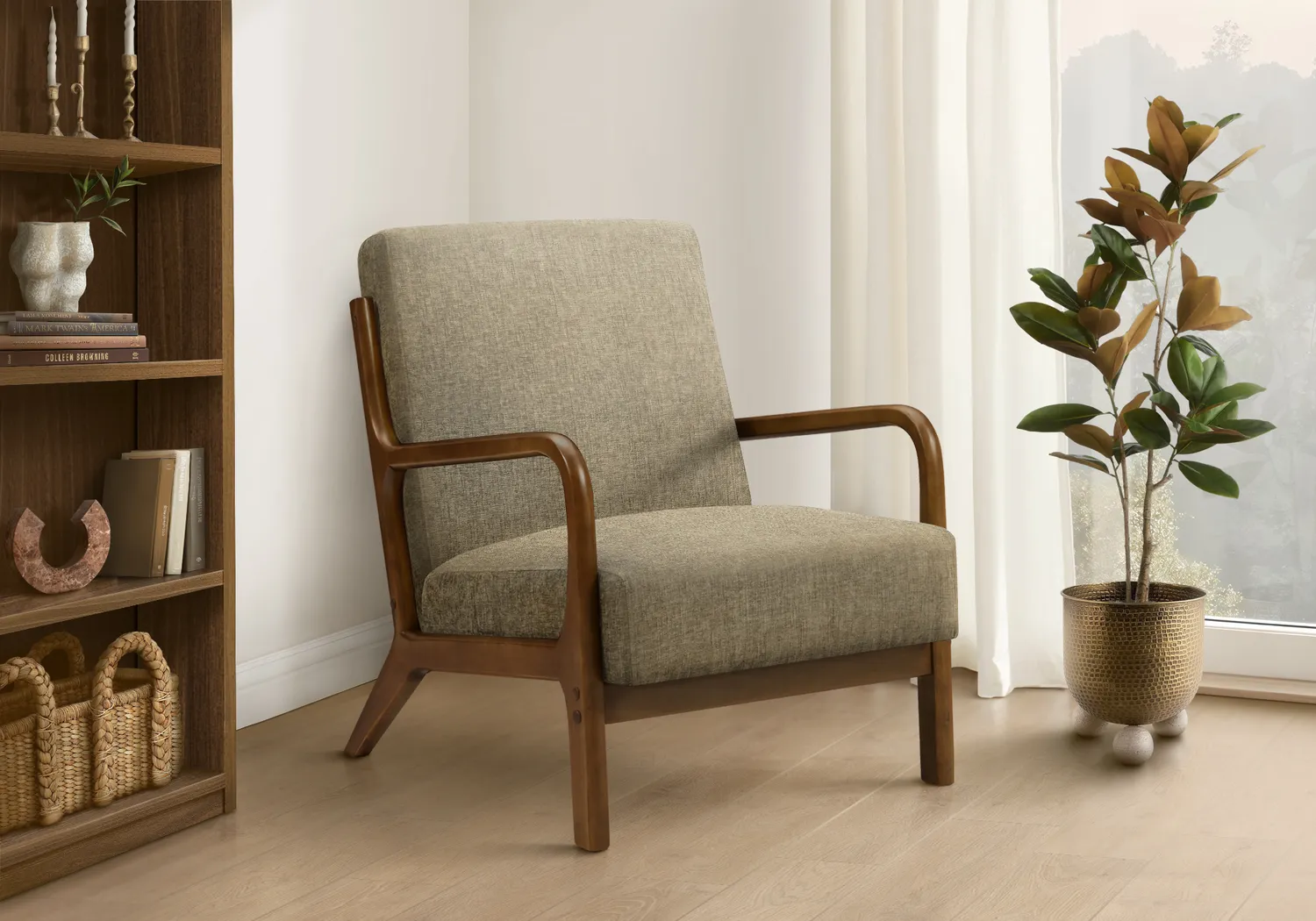 Alu Brown Accent Chair - Image 2