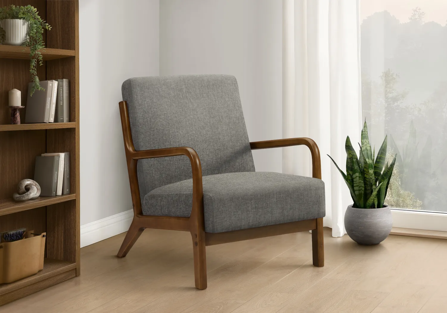 Alu Gray Accent Chair - Thumbnail - Image 2