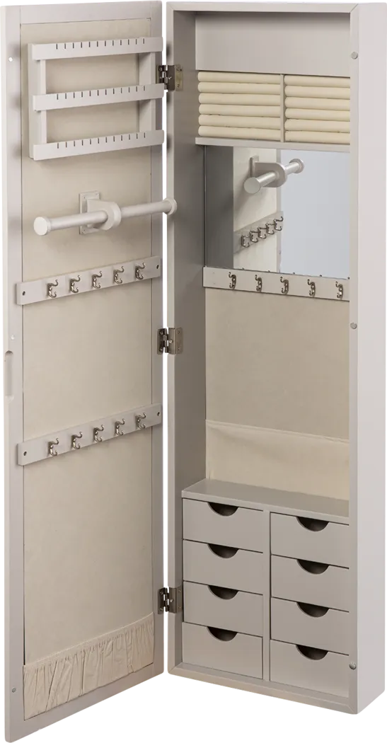 Alumore Gray Jewelry Armoire - Image 5