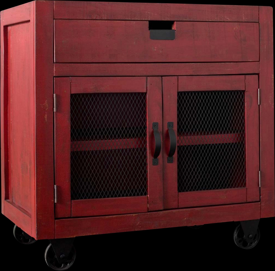 Alvamar Red Accent Cabinet - Thumbnail - Image 1