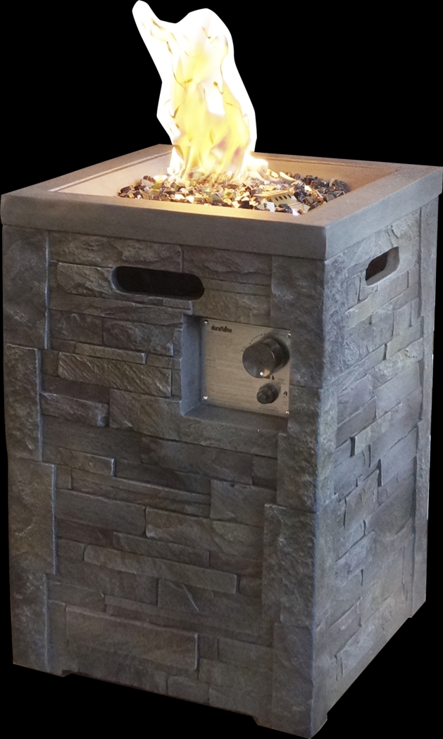 Alvarado Dark Gray Outdoor 19.5 in. Square Fire Pit - Thumbnail - Image 1