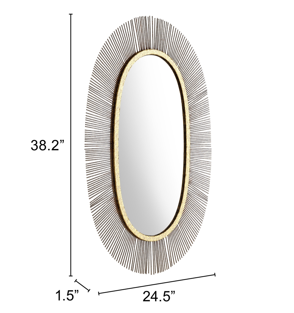 Alvere Gold Mirror - Thumbnail - Image 4