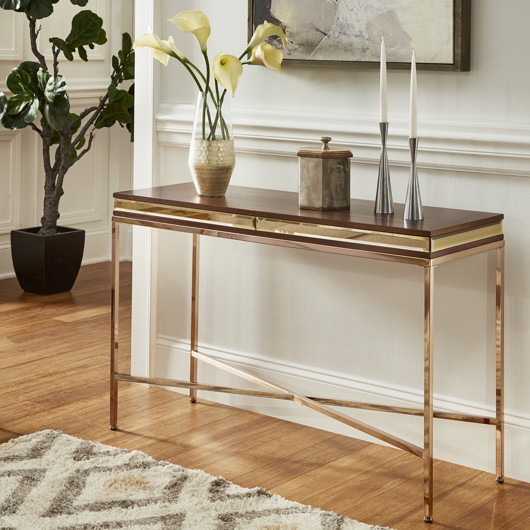 Alvord Gold Sofa Table - Thumbnail - Image 3