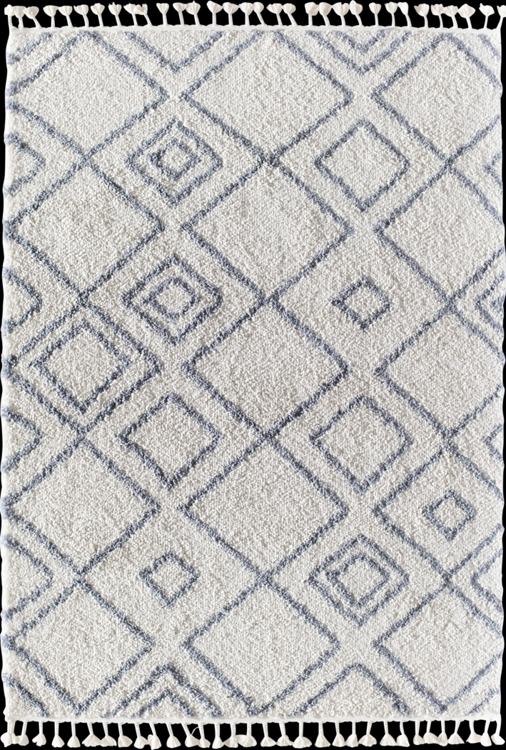 CosmoLiving By Cosmopolitan Alwina White 5' x 7' Rug - Thumbnail - Image 1