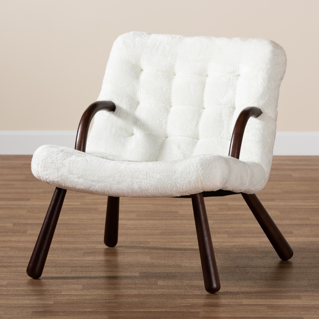 Alyso White Accent Chair - Thumbnail - Image 7