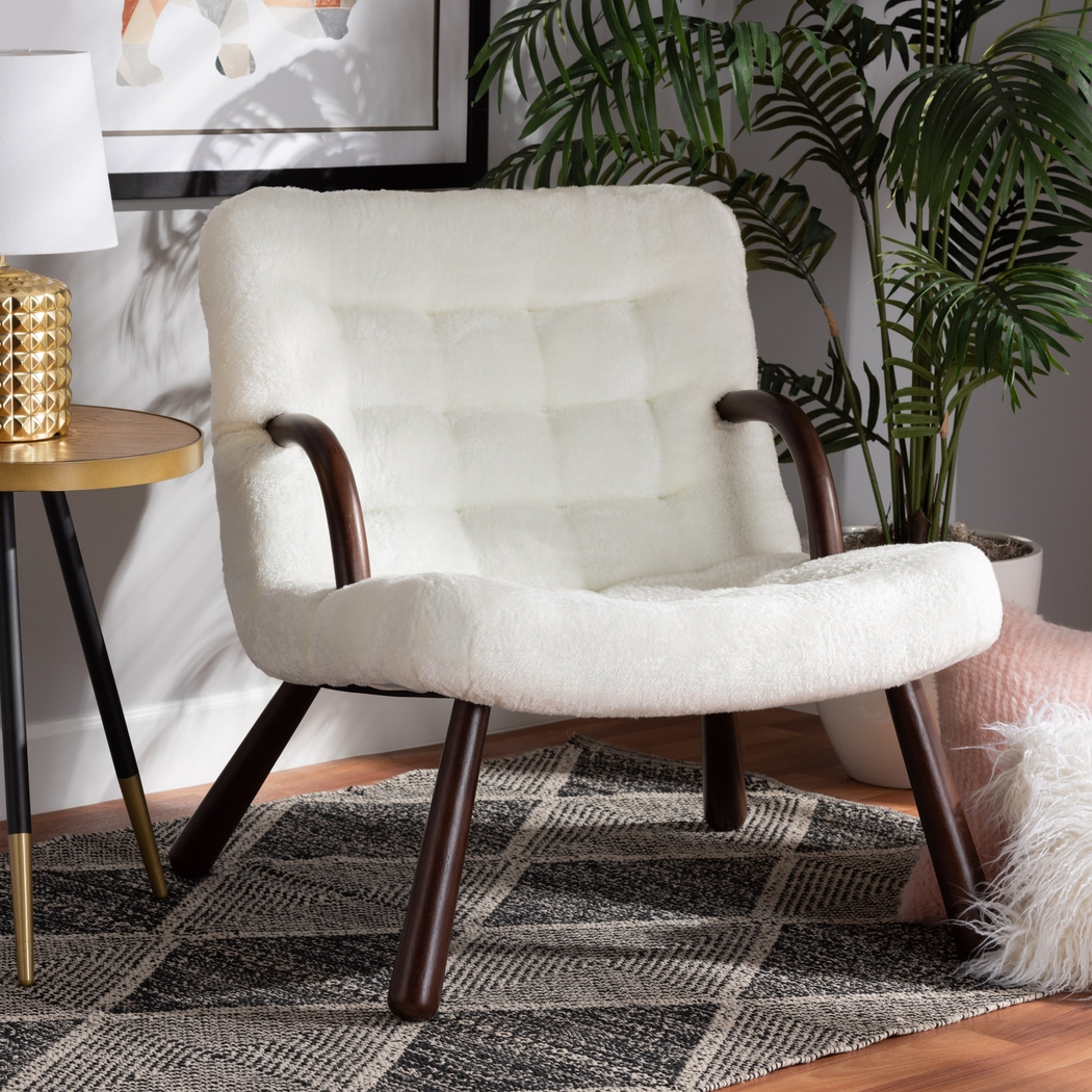 Alyso White Accent Chair - Thumbnail - Image 8