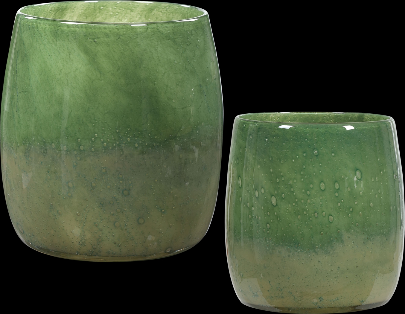 Alzora Green Vase, Set of 2 - Thumbnail - Image 1