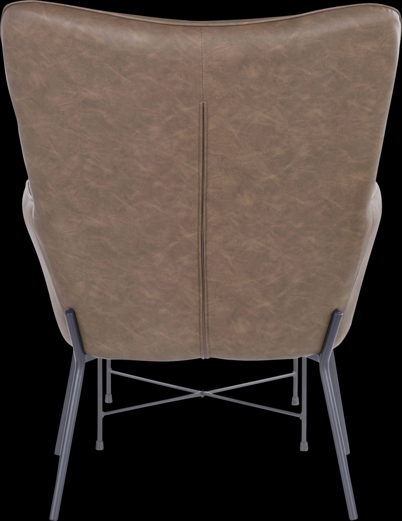 Amacker Brown Accent Chair and Ottoman - Thumbnail - Image 4