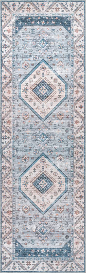 Amade Blue 2'6 x 8' Runner Rug - Thumbnail - Image 1