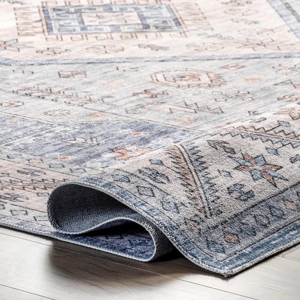 Amade Blue 4' x 6' Rug - Thumbnail - Image 4