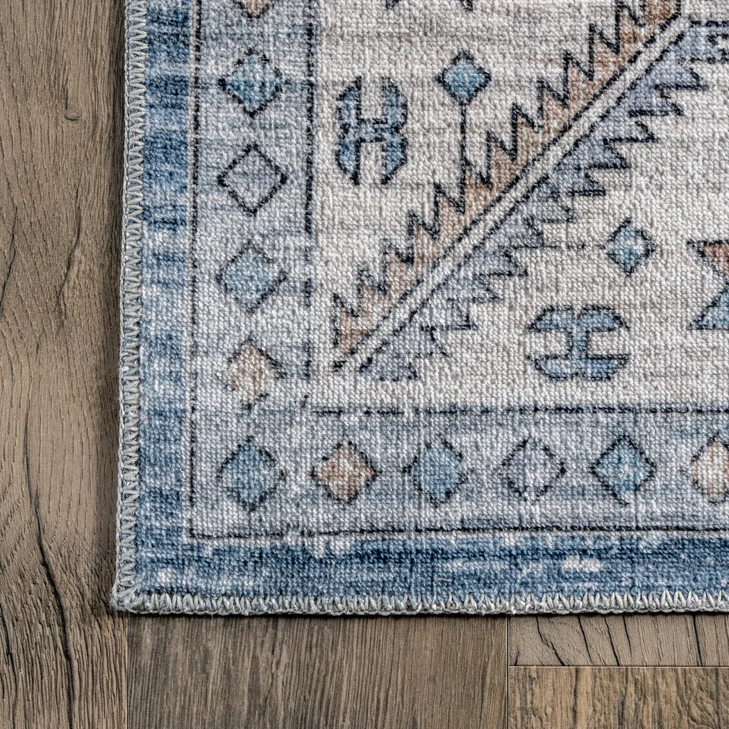 Amade Blue 4' x 6' Rug - Thumbnail - Image 5