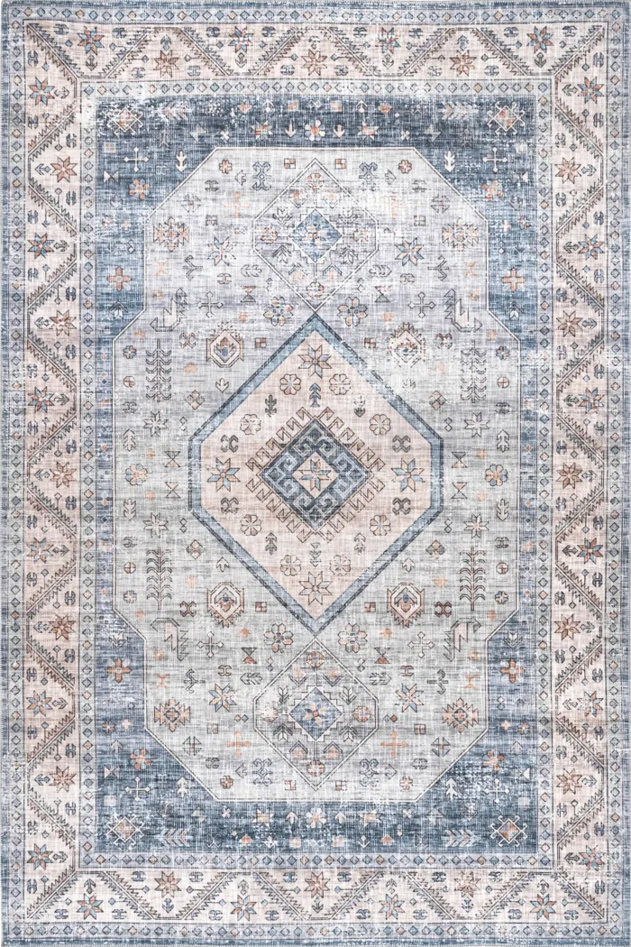 Amade Blue 4' x 6' Rug - Thumbnail - Image 1