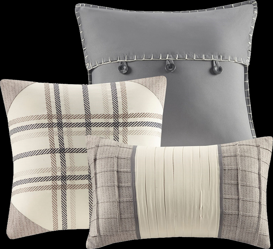 Amaeri Beige 7 pc King Comforter Set - Thumbnail - Image 6