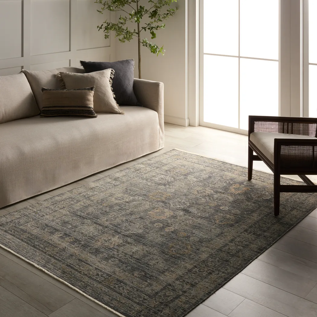 Amaka Charocal 5' x 7'10 Indoor/Outdoor Rug - Thumbnail - Image 2