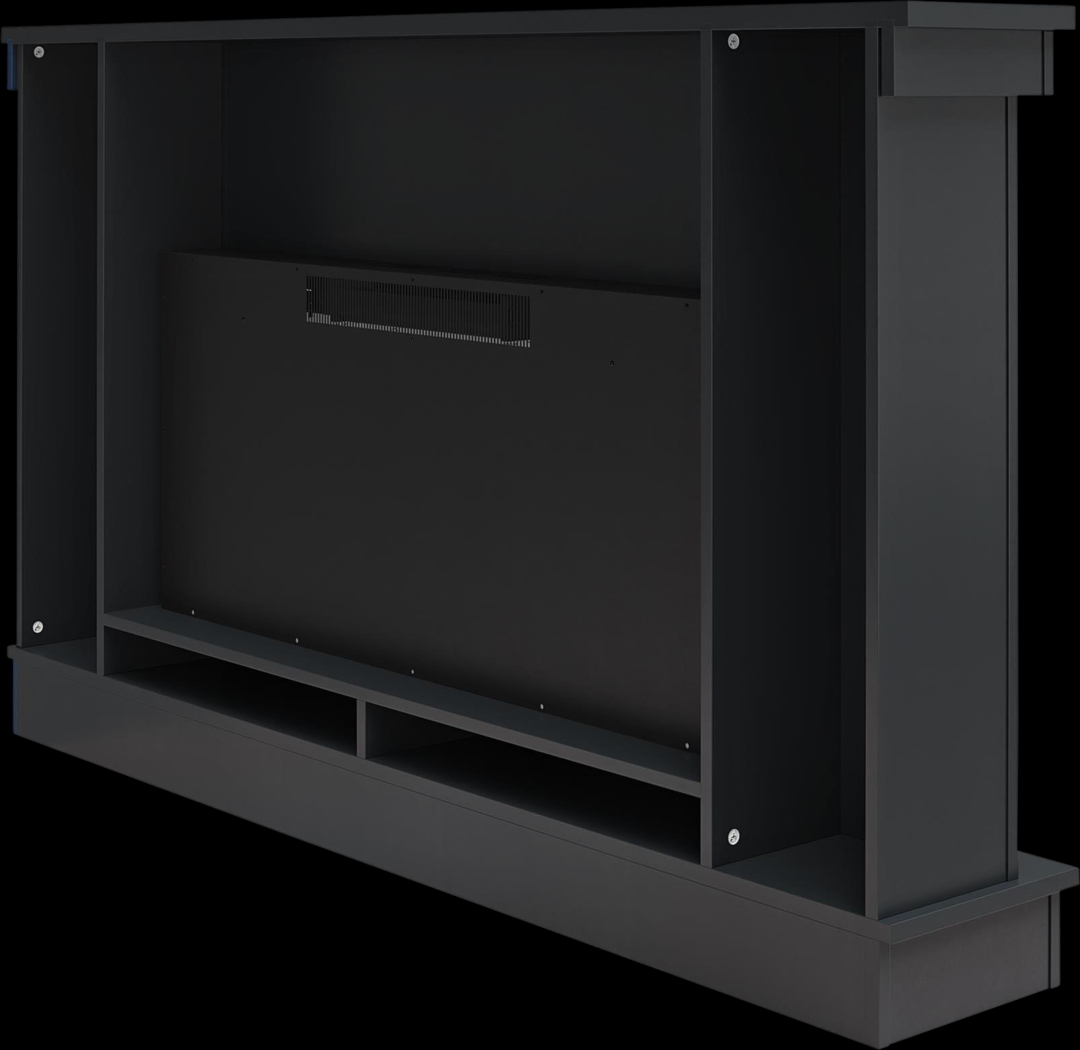 Amalarie Black 64 in. Console with Electric Fireplace - Thumbnail - Image 6