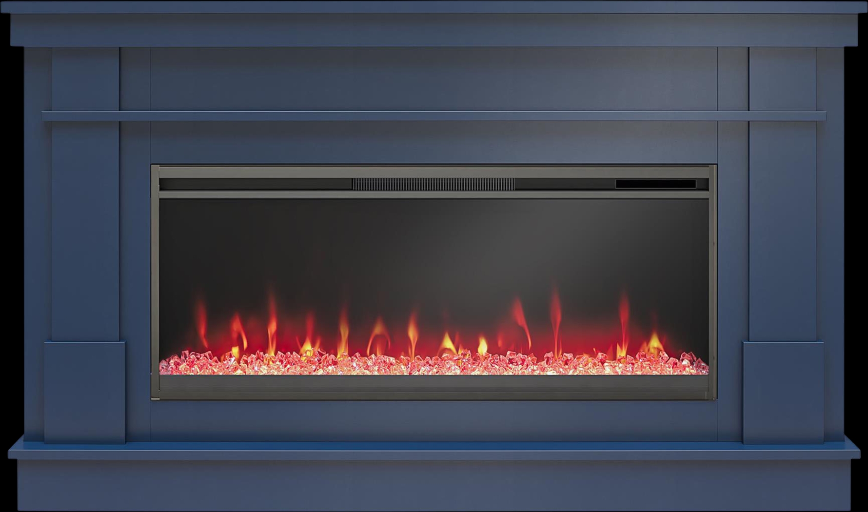 Amalarie Navy 64 in. Console with Electric Fireplace - Thumbnail - Image 5