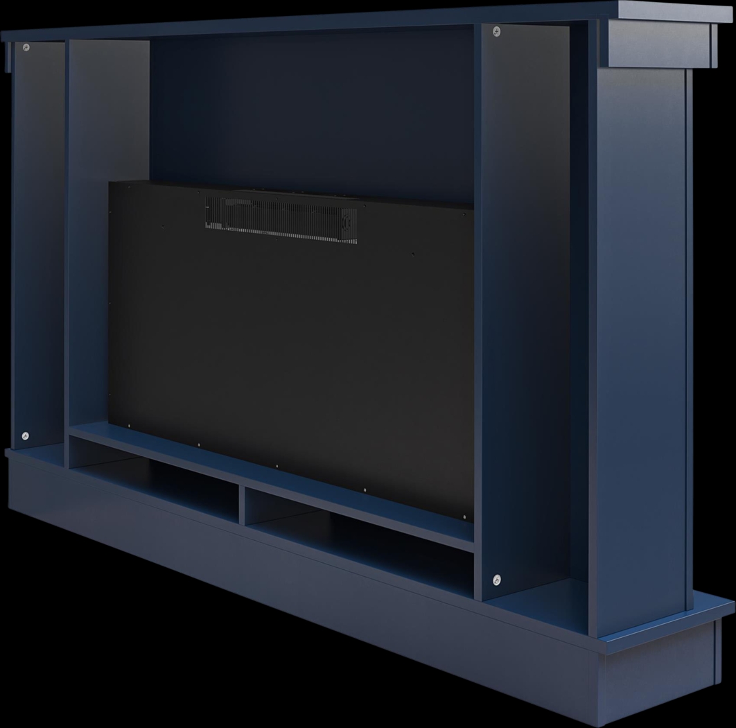Amalarie Navy 64 in. Console with Electric Fireplace - Thumbnail - Image 6