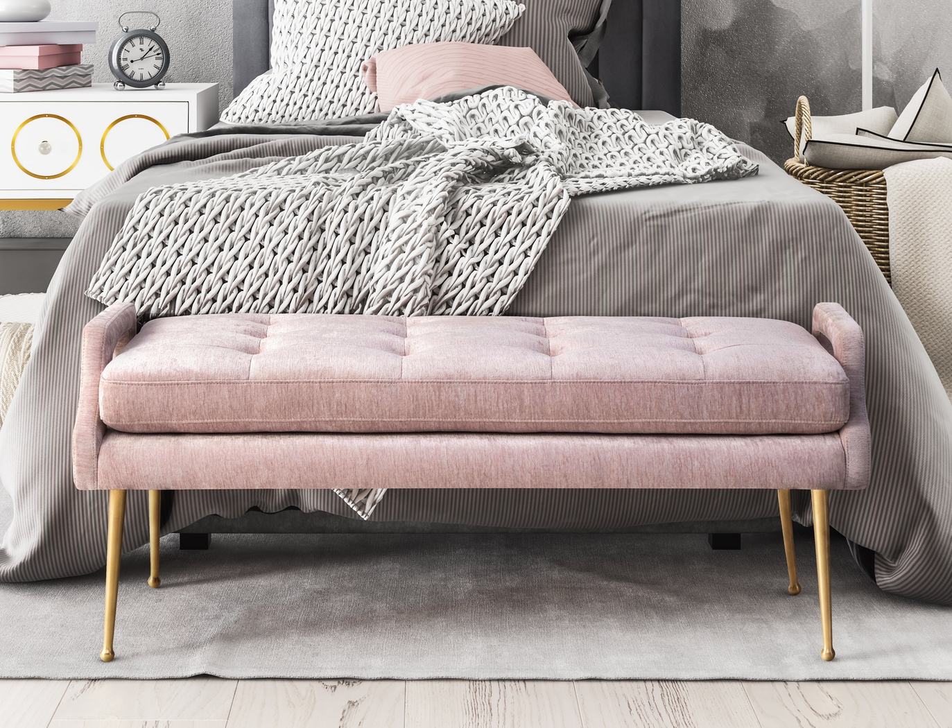 Amalea Blush Accent Bench - Thumbnail - Image 5