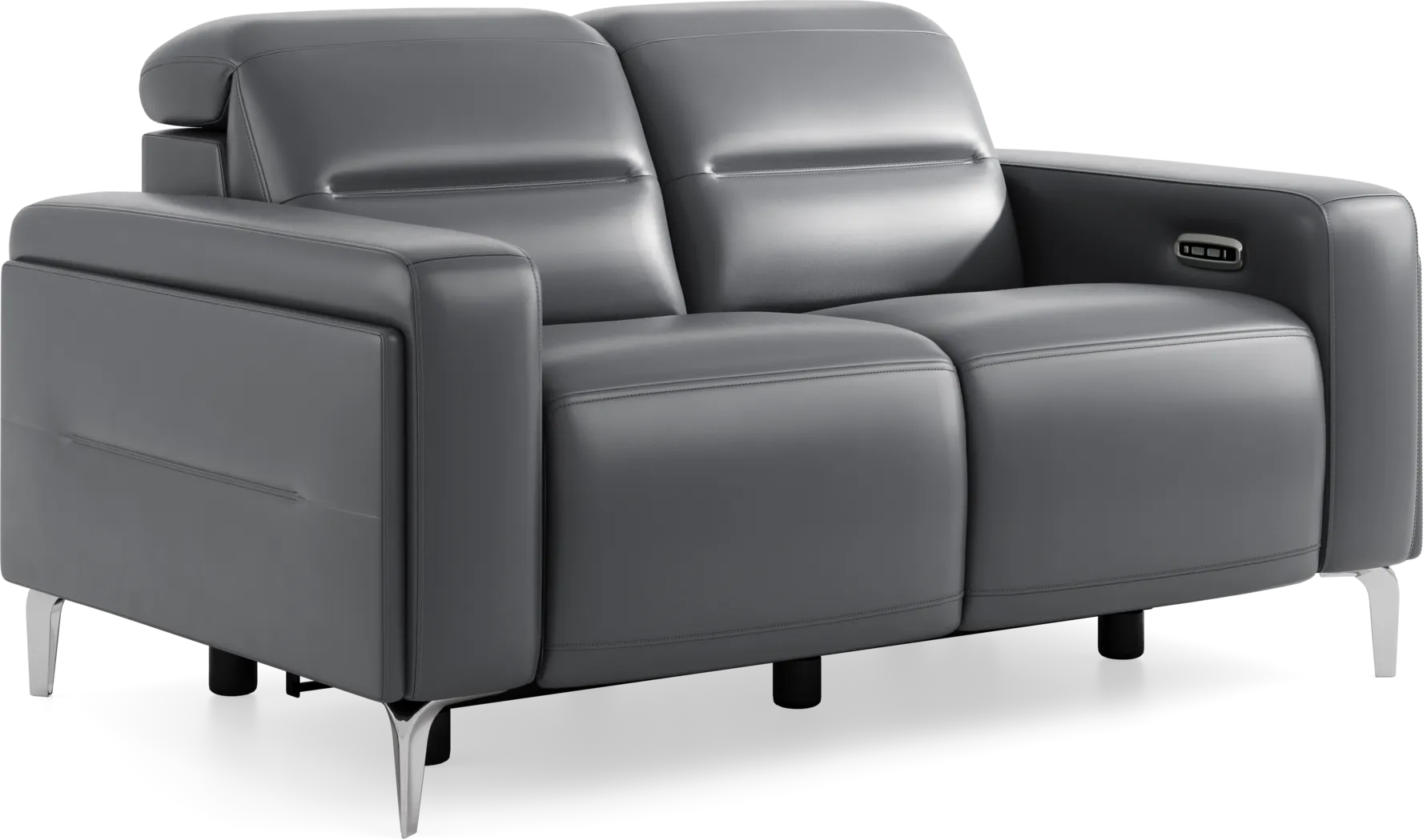 Amalfi Blue Leather 6 Pc Dual Power Reclining Living Room - Thumbnail - Image 13