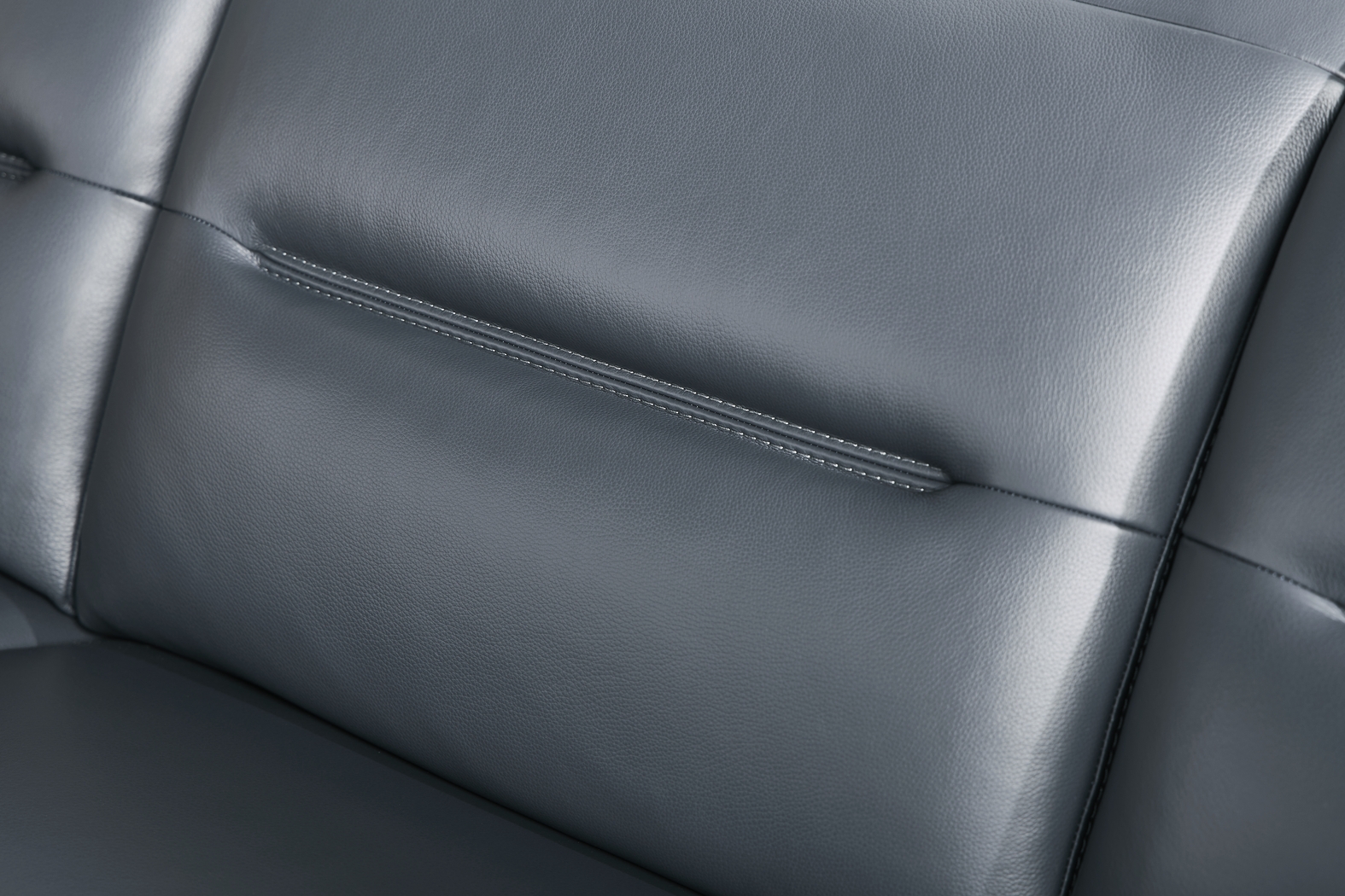 Amalfi Blue Leather 8 Pc Dual Power Reclining Living Room - Thumbnail - Image 6