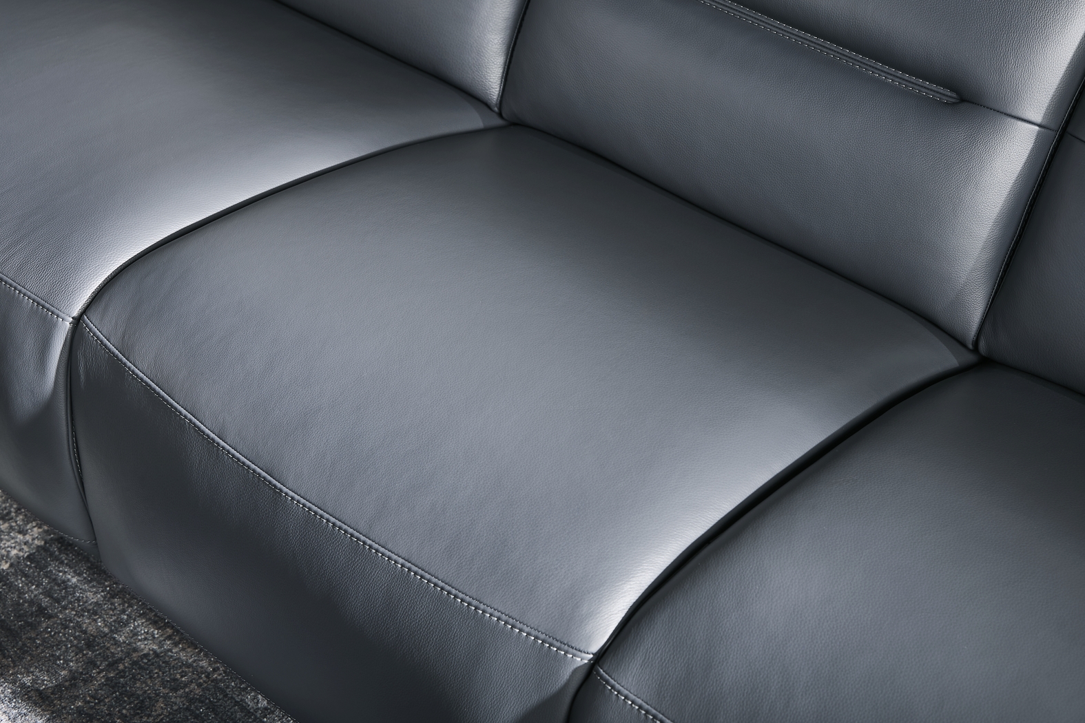 Amalfi Blue Leather 8 Pc Dual Power Reclining Living Room - Thumbnail - Image 7