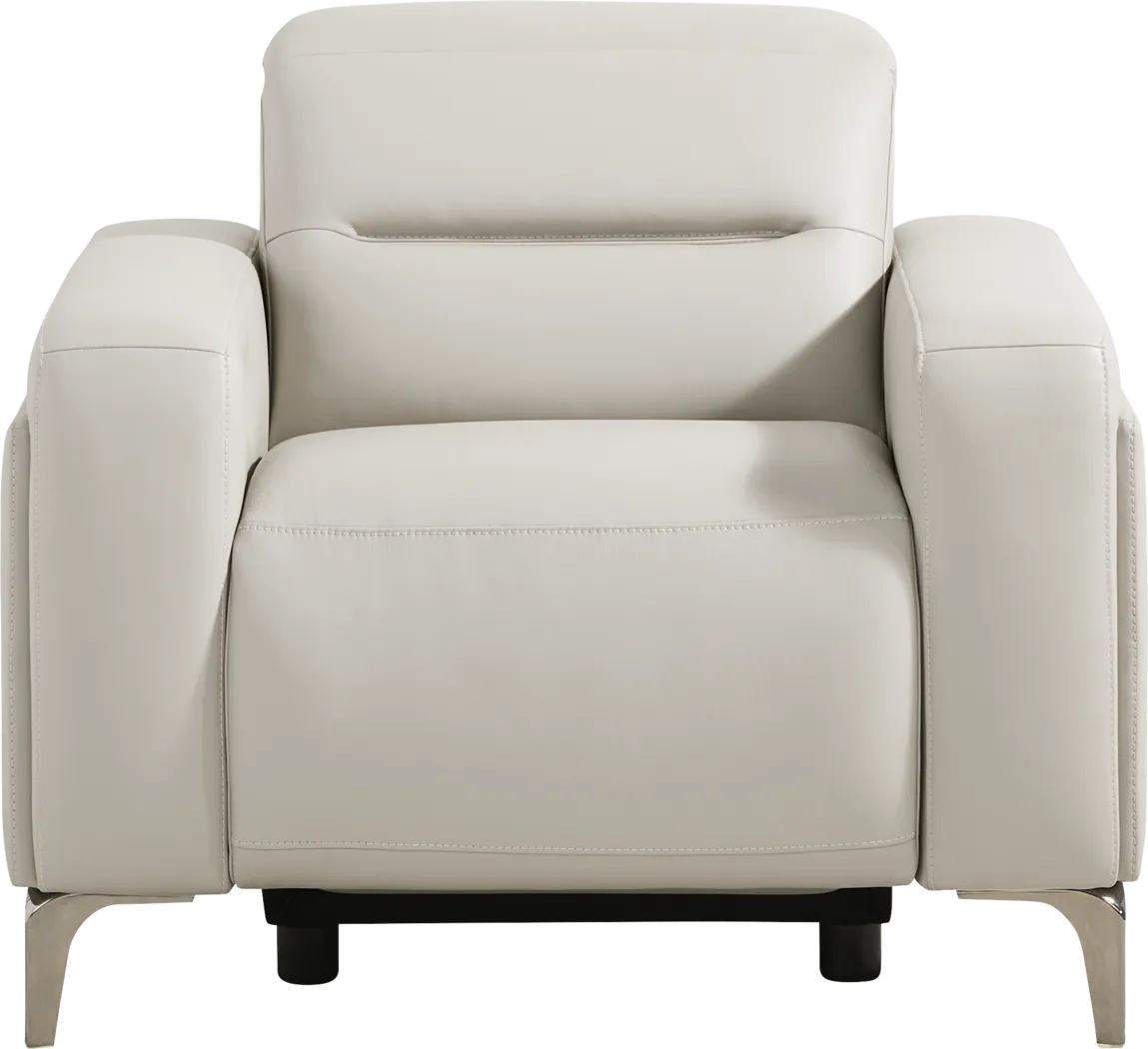 Amalfi Gray Leather 9 Pc Dual Power Reclining Living Room - Thumbnail - Image 14