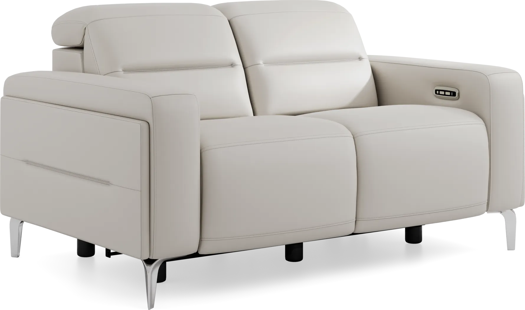 Amalfi Gray Leather 9 Pc Dual Power Reclining Living Room - Thumbnail - Image 13