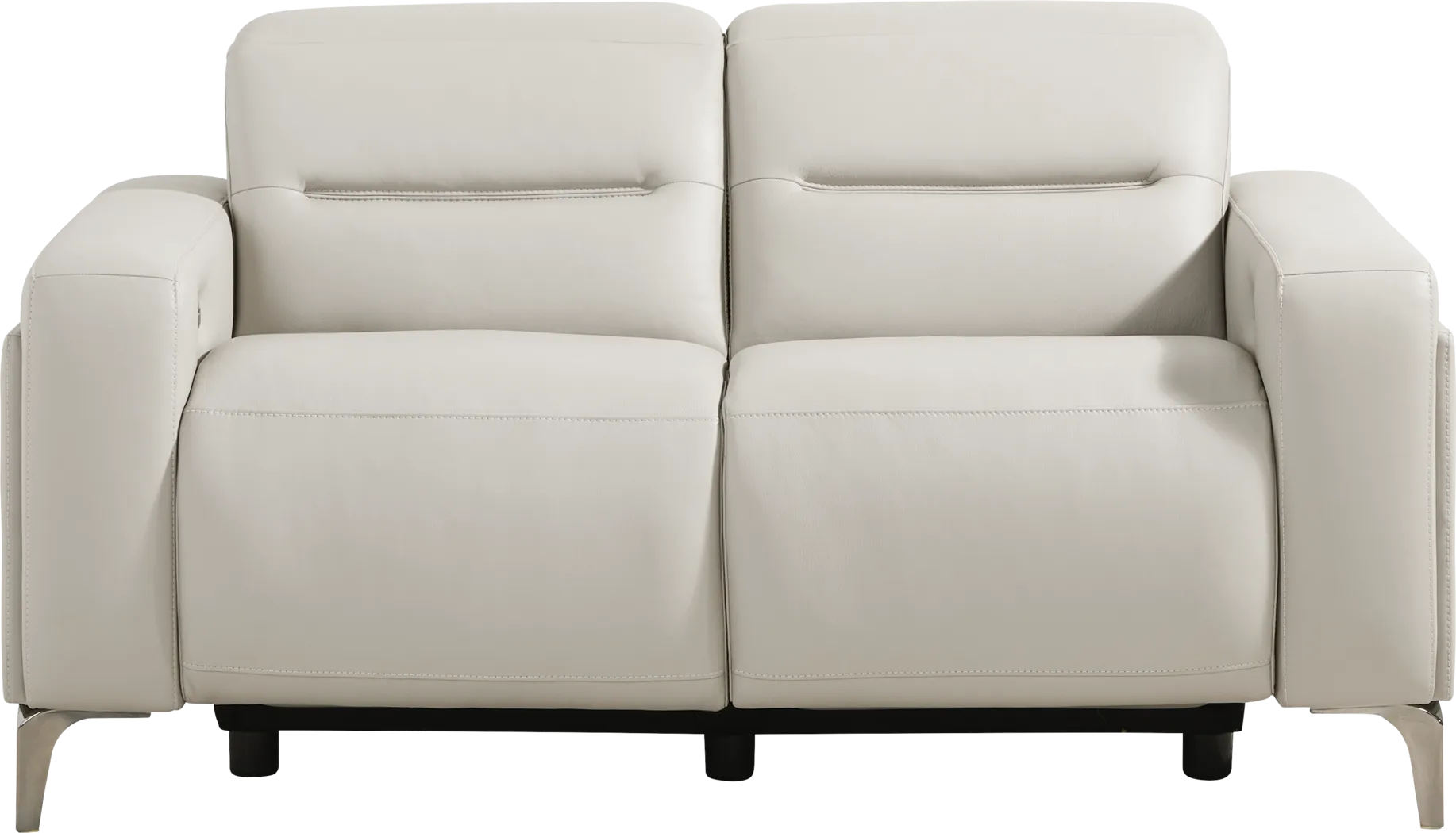 Amalfi Gray Leather 2 Pc Dual Power Reclining Living Room - Thumbnail - Image 10