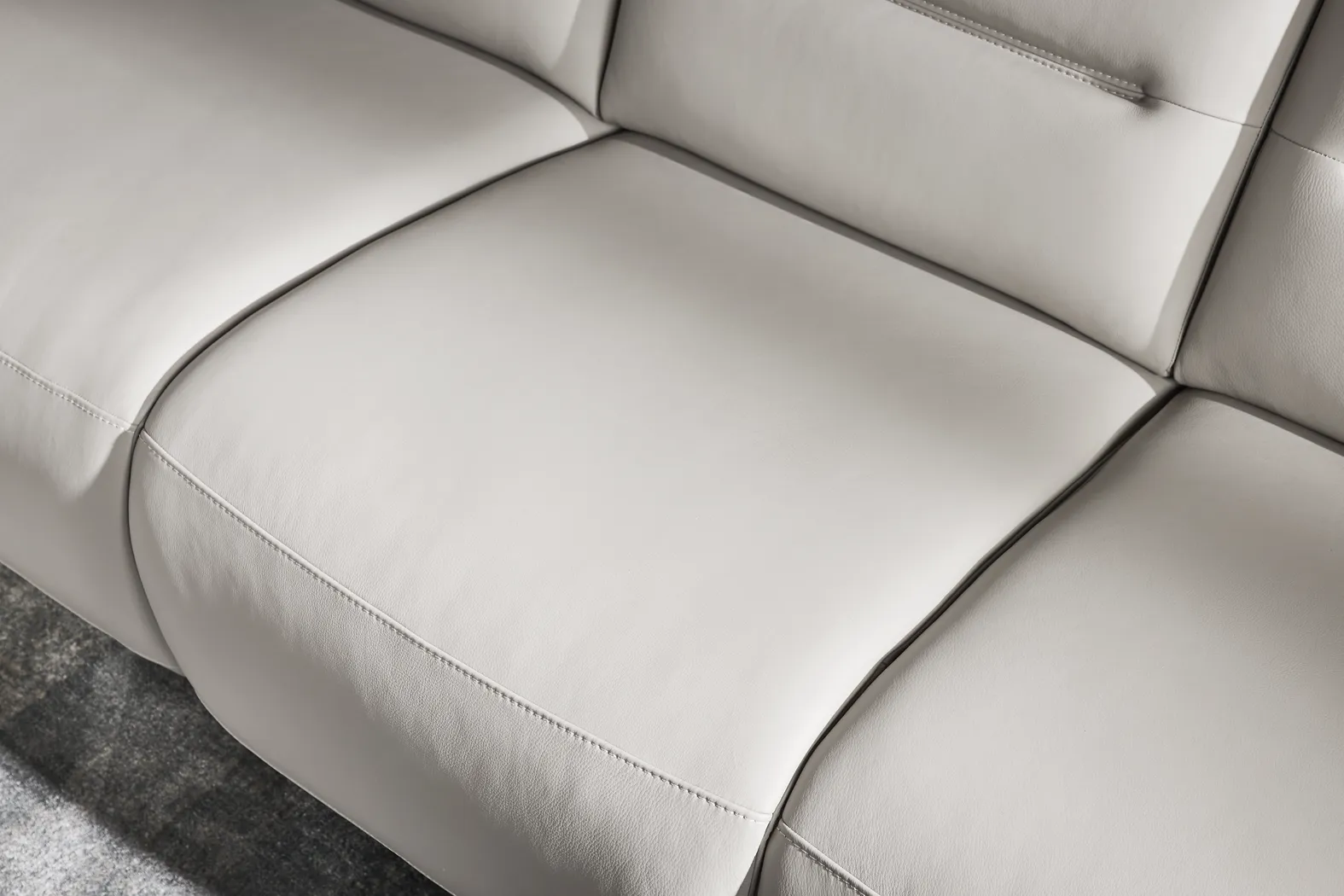 Amalfi Gray Leather 2 Pc Dual Power Reclining Living Room - Thumbnail - Image 7