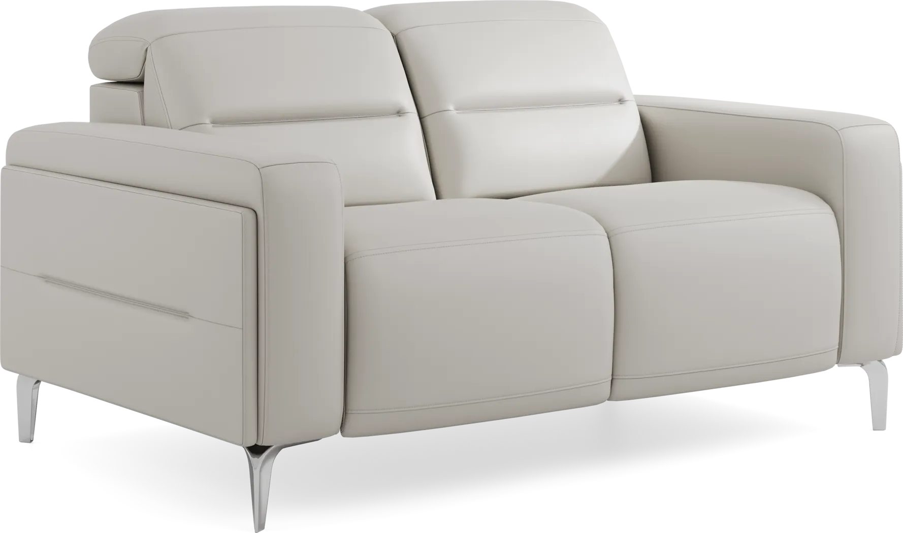 Amalfi Gray Leather 2 Pc Dual Power Reclining Living Room - Thumbnail - Image 12