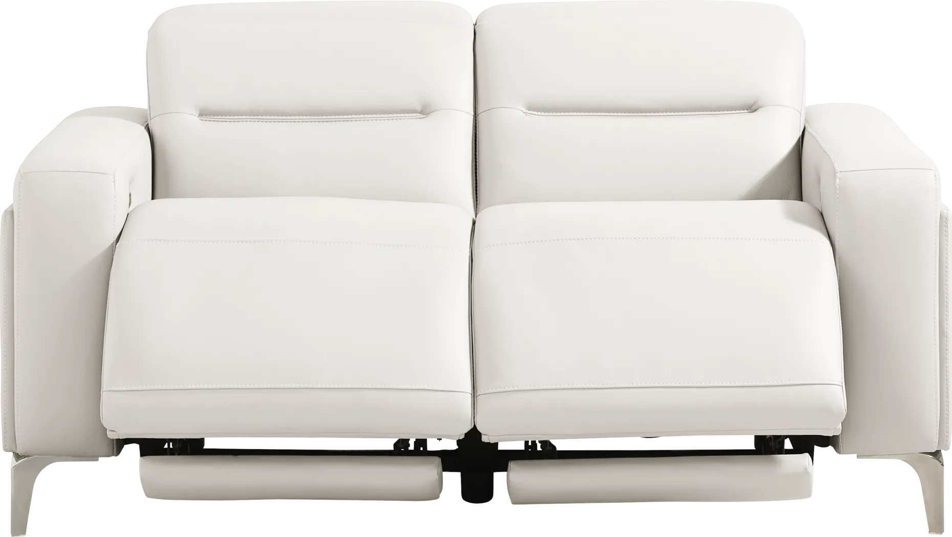 Amalfi White Leather 8 Pc Dual Power Reclining Living Room - Thumbnail - Image 11