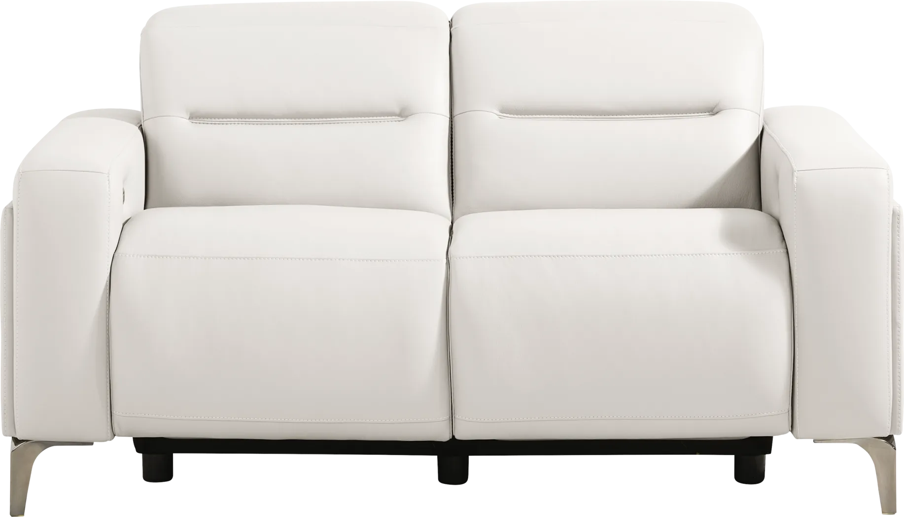 Amalfi White Leather 8 Pc Dual Power Reclining Living Room - Thumbnail - Image 10