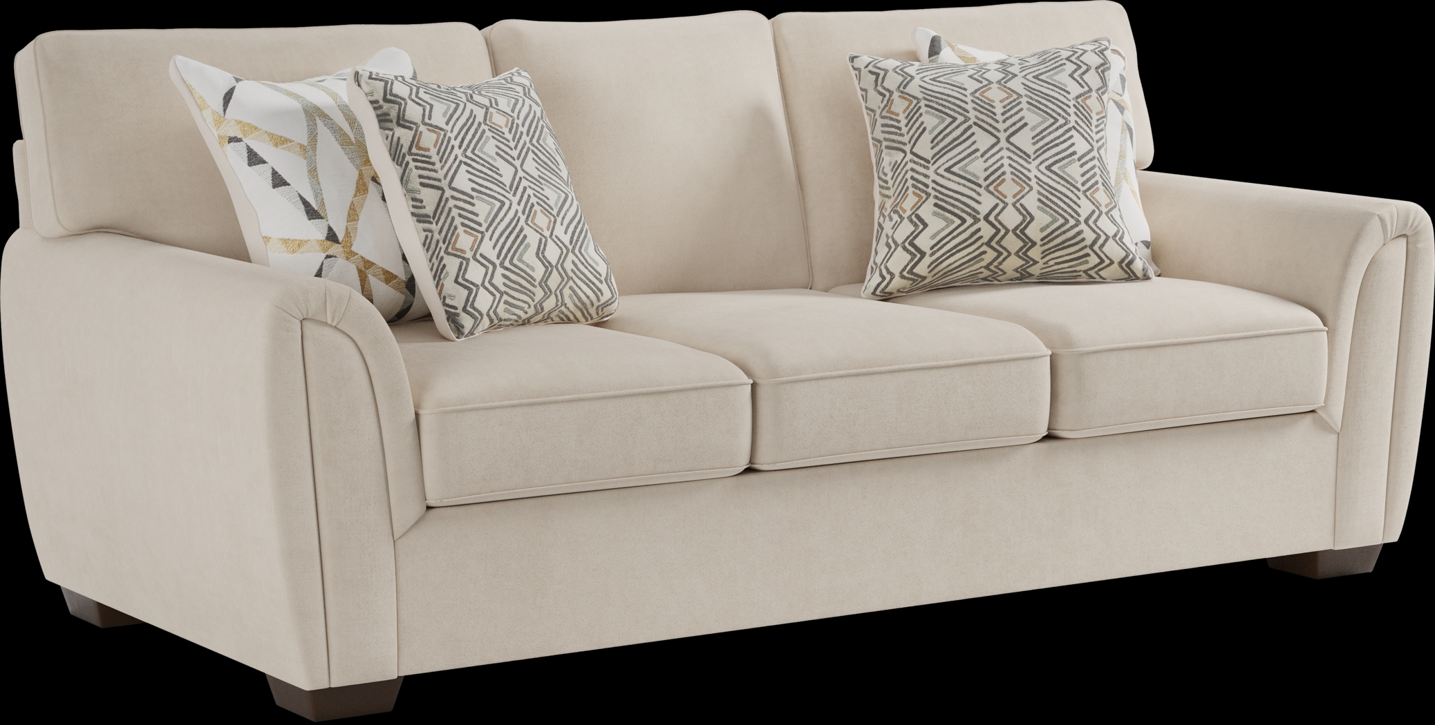 Amalie Beige 2 Pc Living Room with Sleeper Sofa - Thumbnail - Image 4