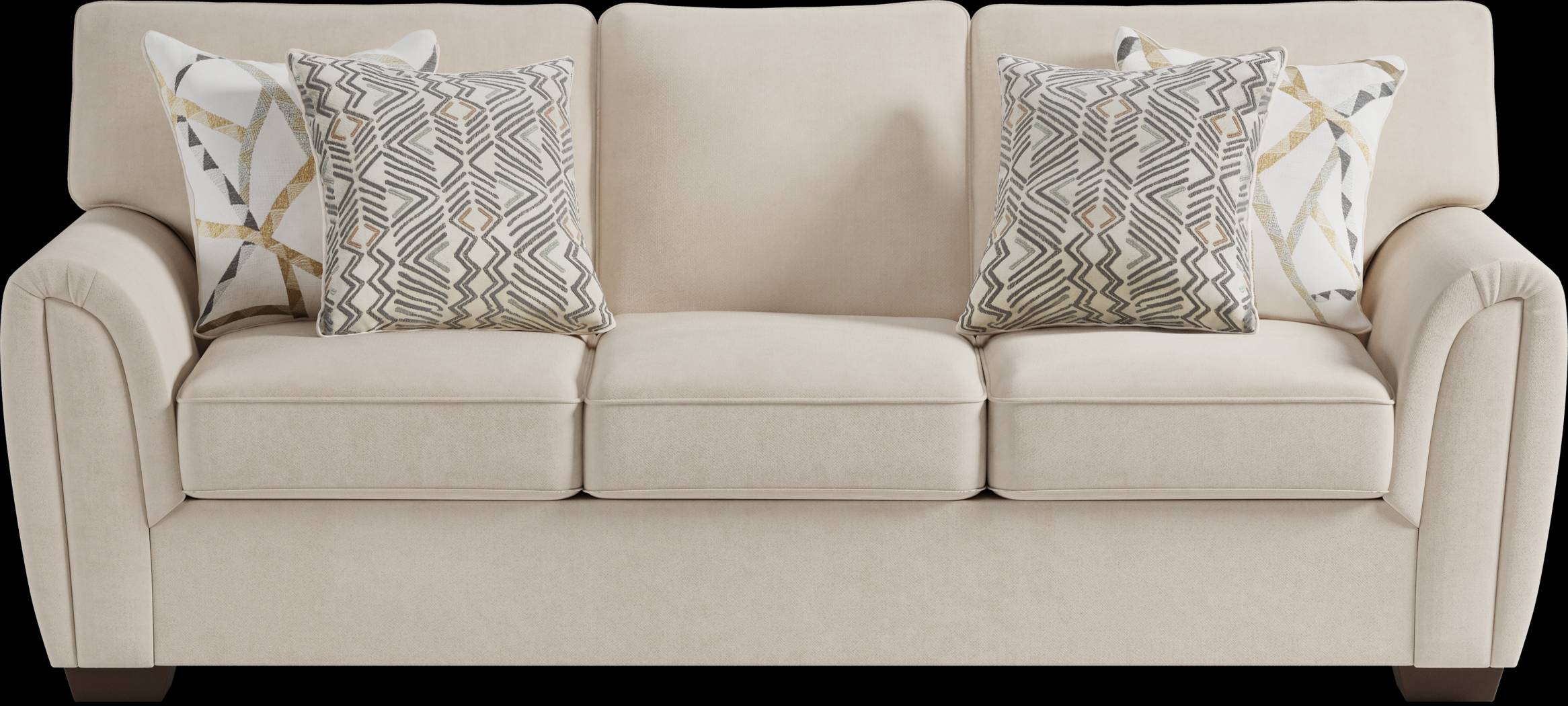 Amalie Beige 2 Pc Living Room with Sleeper Sofa - Thumbnail - Image 2