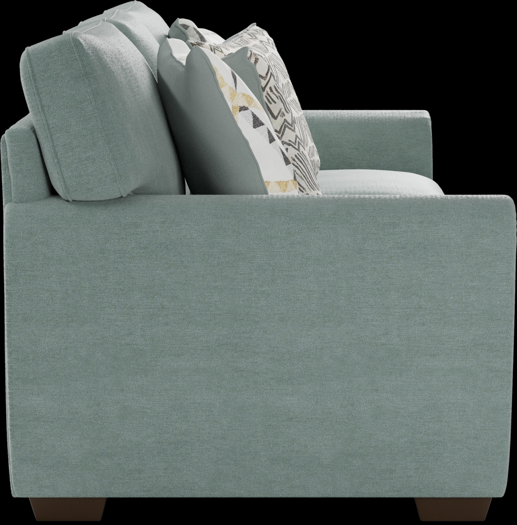 Amalie Teal 7 Pc Living Room with Sleeper Sofa - Thumbnail - Image 4