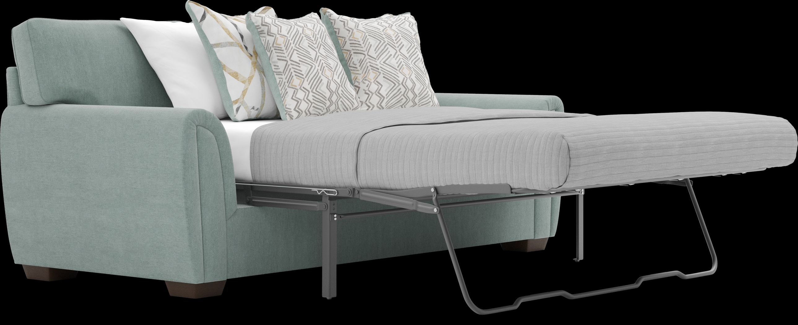 Amalie Teal 7 Pc Living Room with Sleeper Sofa - Thumbnail - Image 5