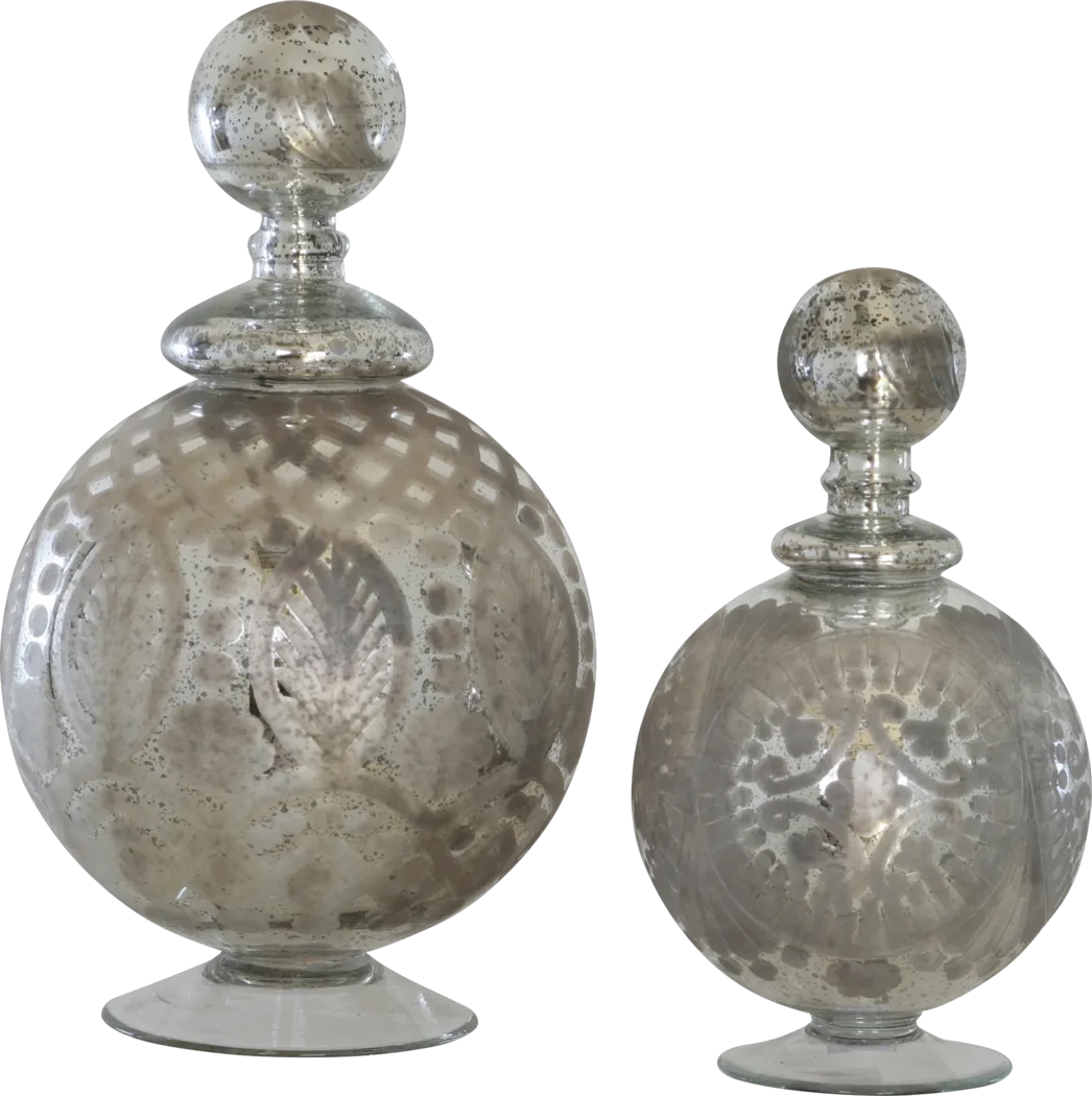 Amalle Silver Jar Set of 2 - Thumbnail - Image 1