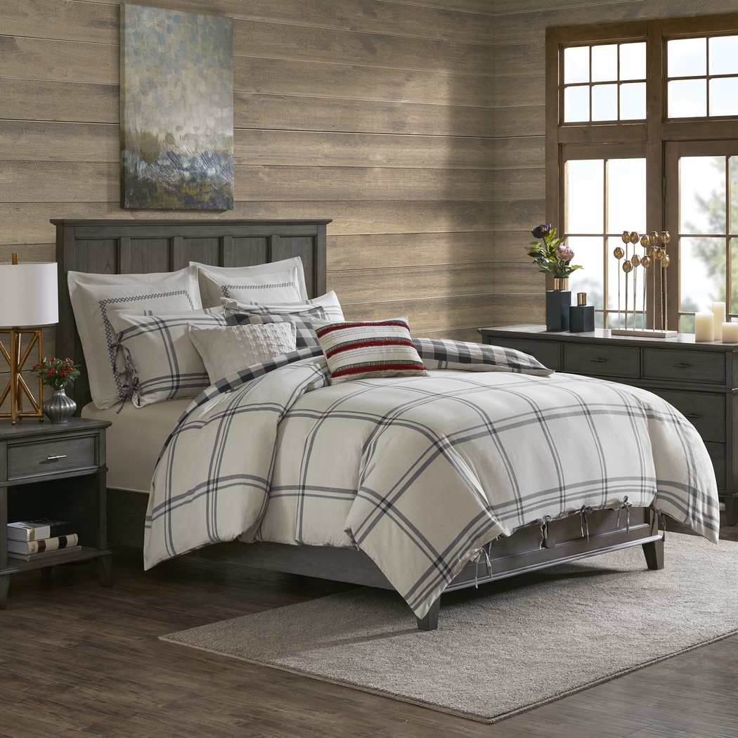 Amany Gray 8 Pc Queen Comforter Set - Thumbnail - Image 3