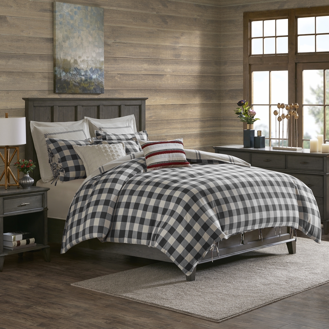 Amany Gray 8 Pc Queen Comforter Set - Thumbnail - Image 4