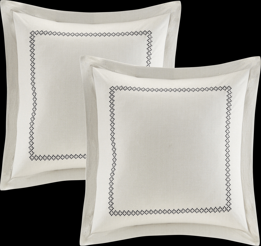 Amany Gray 8 Pc Queen Comforter Set - Thumbnail - Image 7