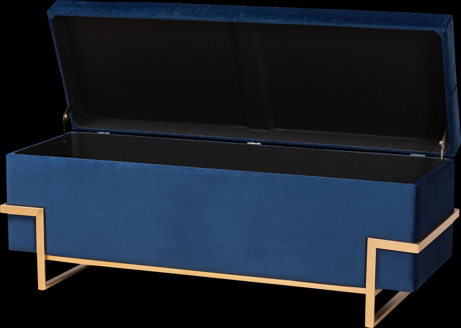 Amaral Blue Accent Ottoman - Thumbnail - Image 2