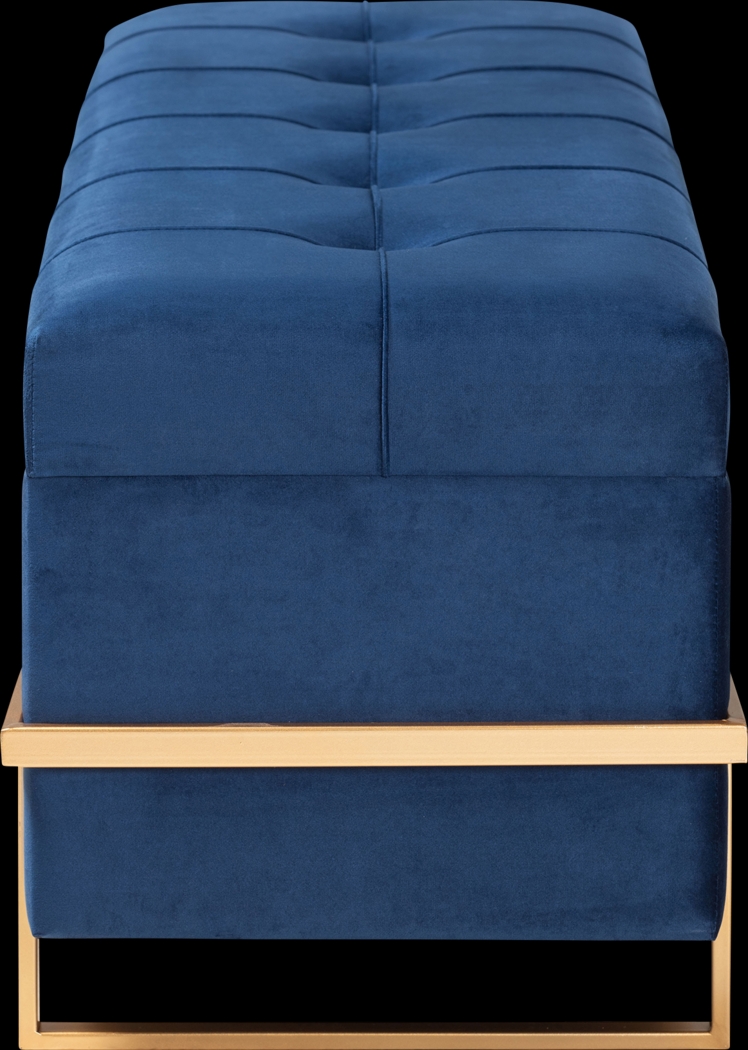 Amaral Blue Accent Ottoman - Thumbnail - Image 4