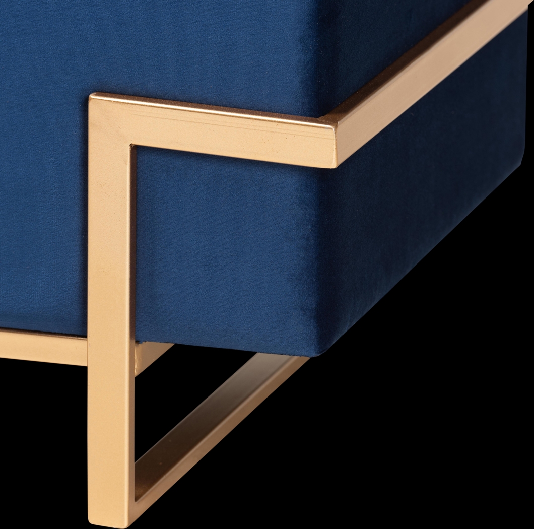 Amaral Blue Accent Ottoman - Thumbnail - Image 6
