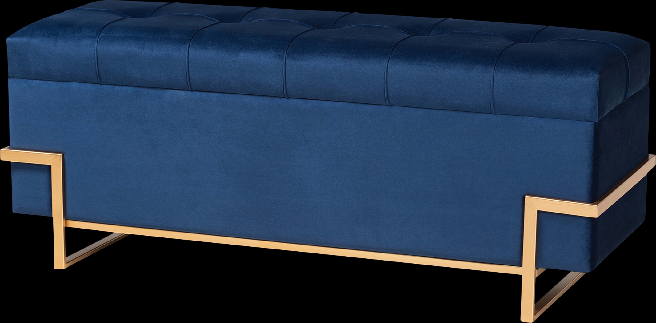 Amaral Blue Accent Ottoman - Thumbnail - Image 1