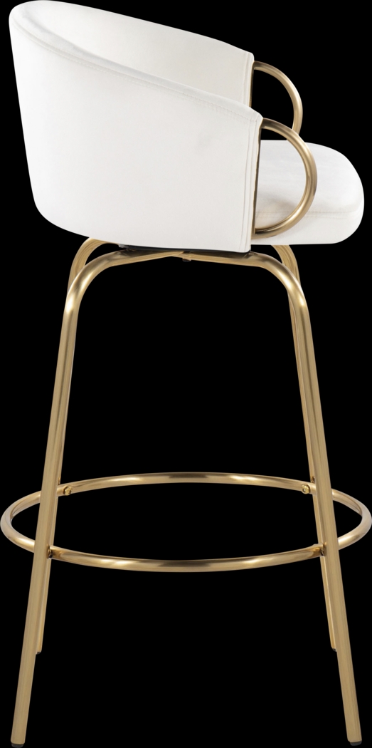 Amarante Cream Swivel Counter Height Stool, Set of 2 - Thumbnail - Image 5