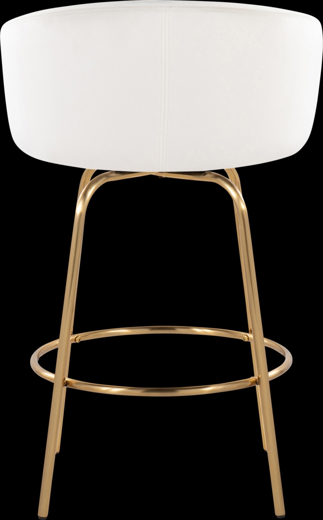 Amarante Cream Swivel Counter Height Stool, Set of 2 - Thumbnail - Image 7
