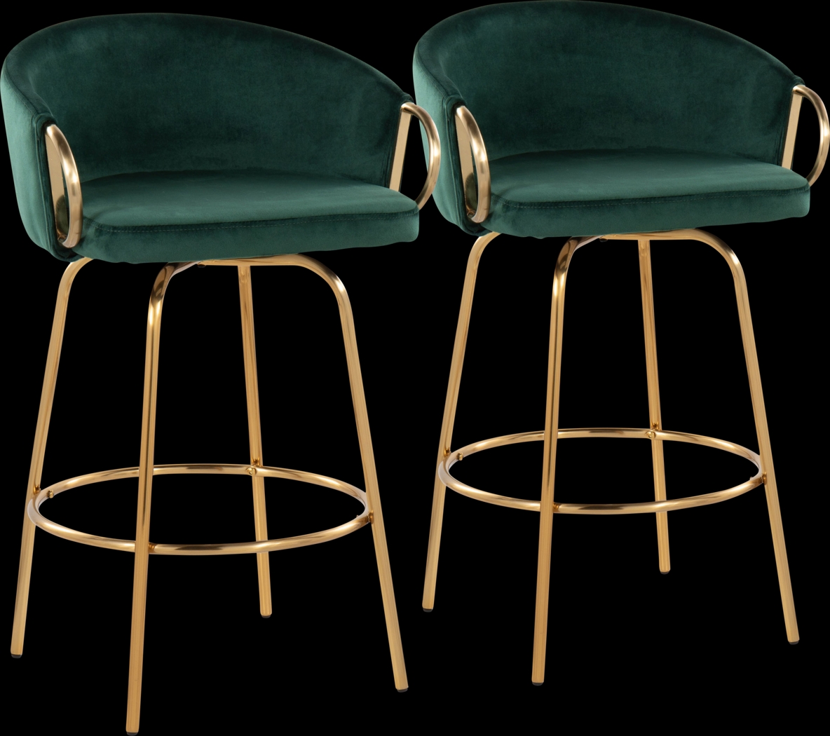 Amarante Green Counter Stool Set of 2 - Thumbnail - Image 1