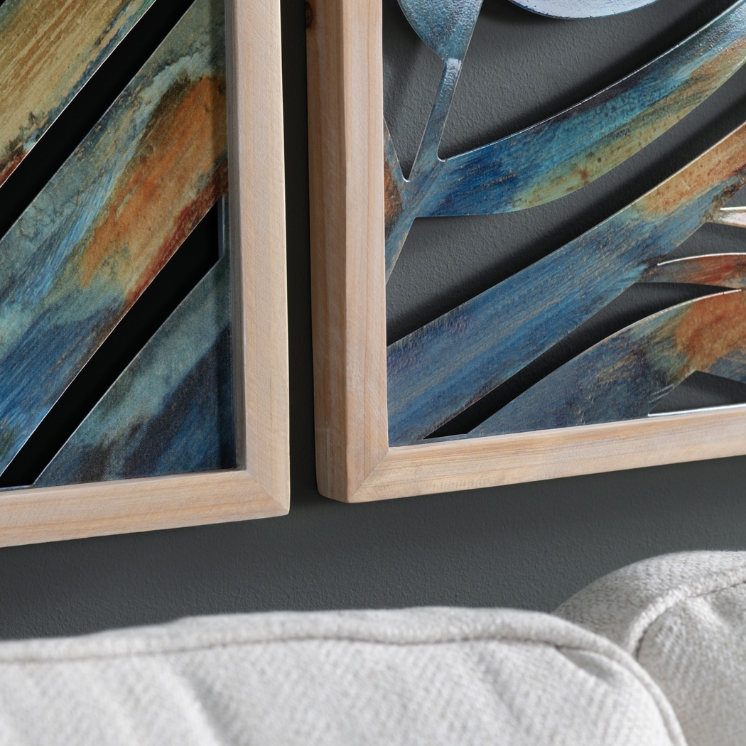 Amarillow Blue Artwork, Set of 3 - Thumbnail - Image 2